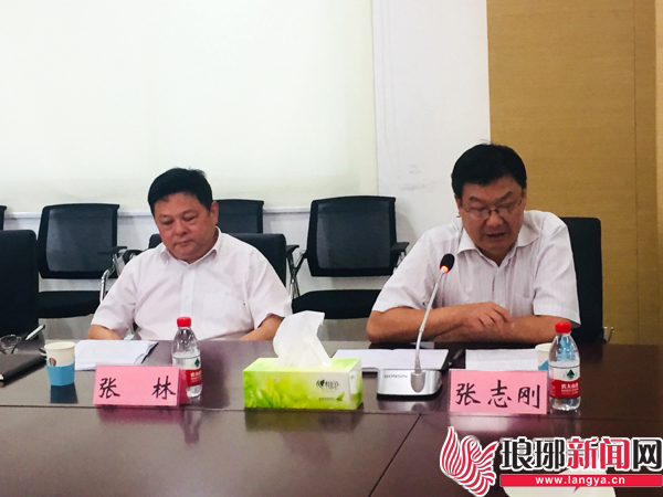 市中心医院院长张志刚发言.