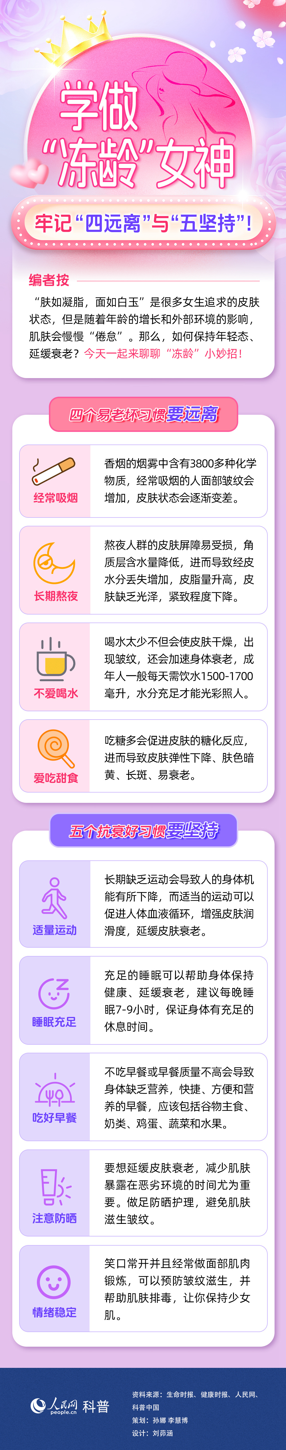 女性：学做“冻龄”女神，牢记“四远离”与“五坚持”!