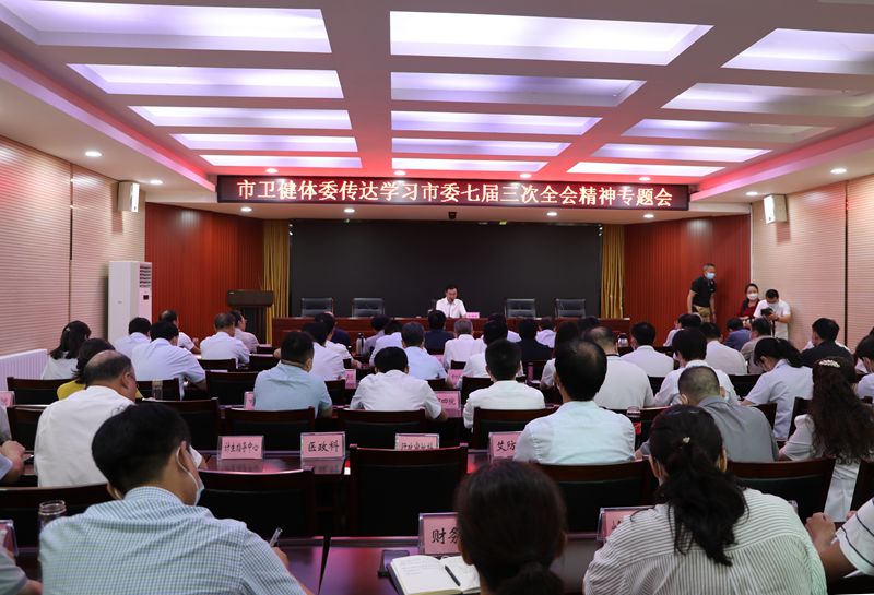  找差距 补短板——南阳市卫健体委召开学习市委七届三次全会精神专题会议