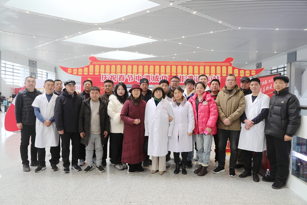 樊成华教授带领南阳祯华堂团队积极参加非遗进高铁站活动